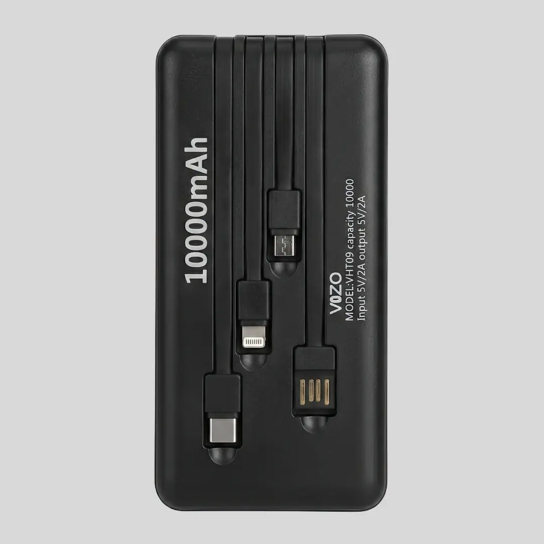 Vizo VHT-09 10000mAh Power Bank with Built-in Cables