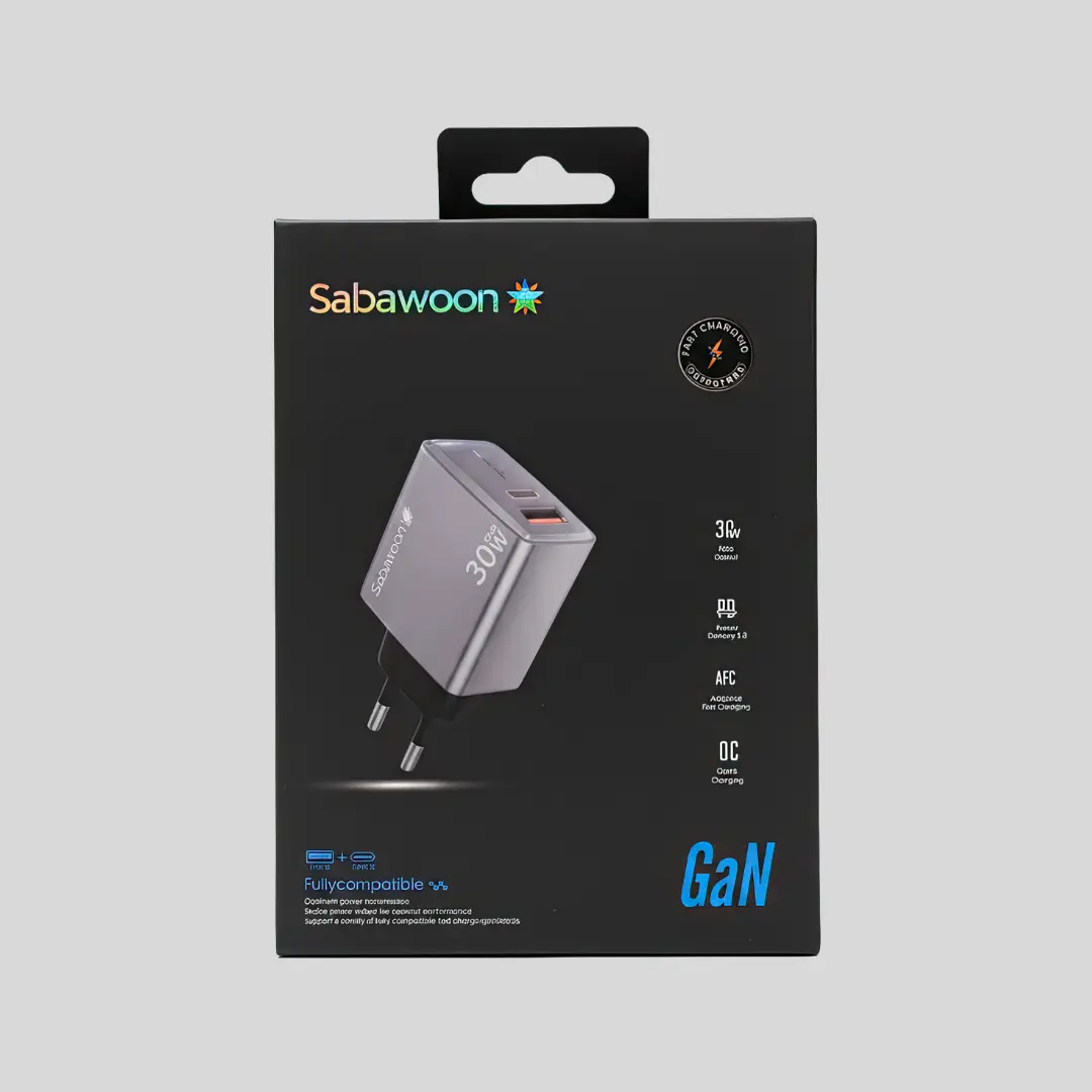 Sabawoon 30W PD Fast Charger | USB-C + USB-A Dual Port Charger