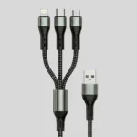 Sabawoon S113 Fast Charging 3‑in‑1 Cable | 3A USB To Type-C, Lightning, Micro
