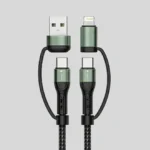 Sabawoon S114 Fast Charging 65W 4‑in‑1 Cable | Type-C, Lighting, USB