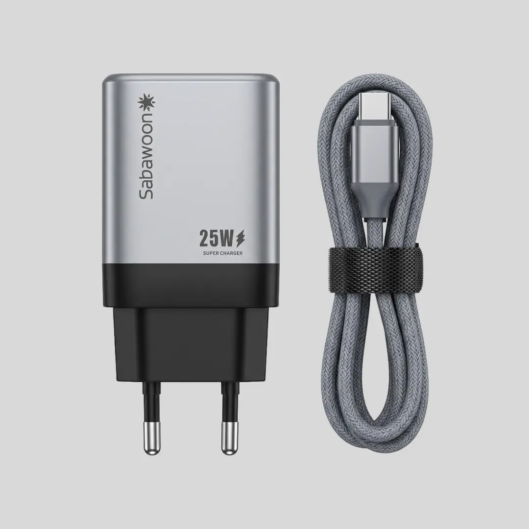Sabawoon S120 PD 25W USB-C Wall Charger with Type-C Cable