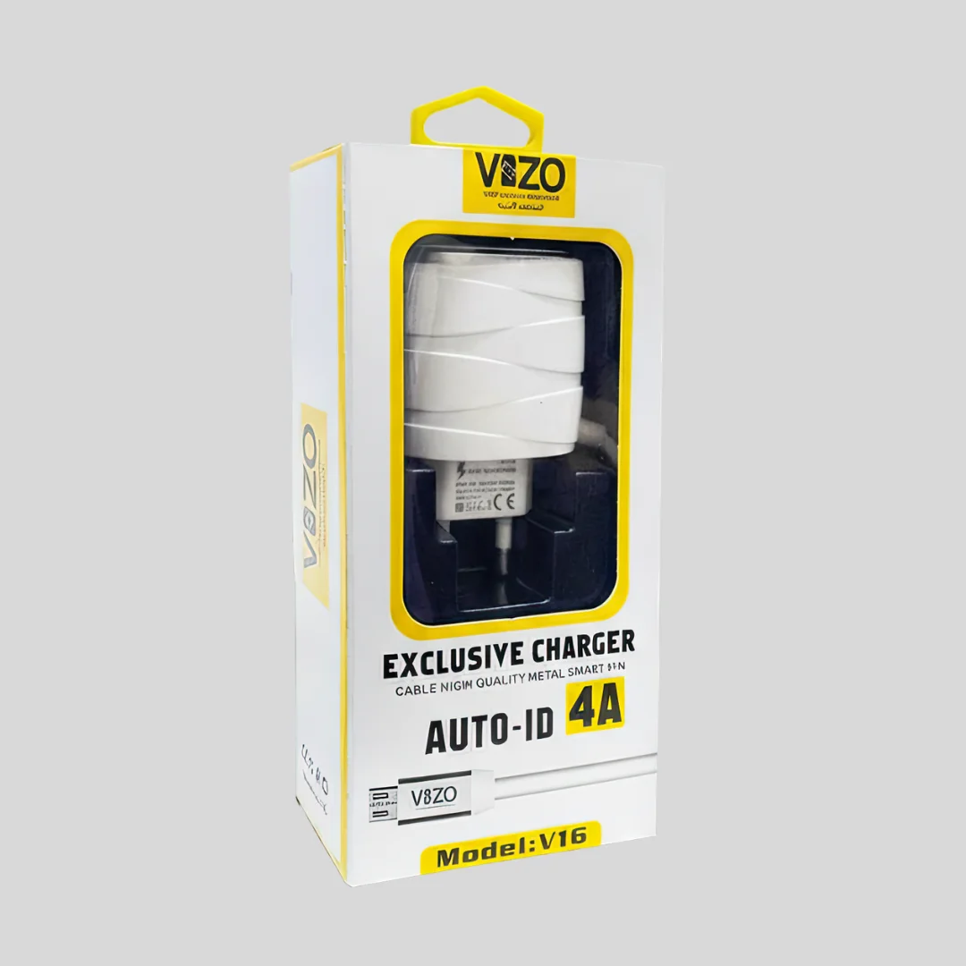 VIZO V16 Triple Port 18W Fast Charger with Built-in Type-C Cable