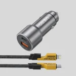 Vizo CAR-45 Volt Series 45W Fast Car Charger – Dual Ports, 4-in-1 Cable