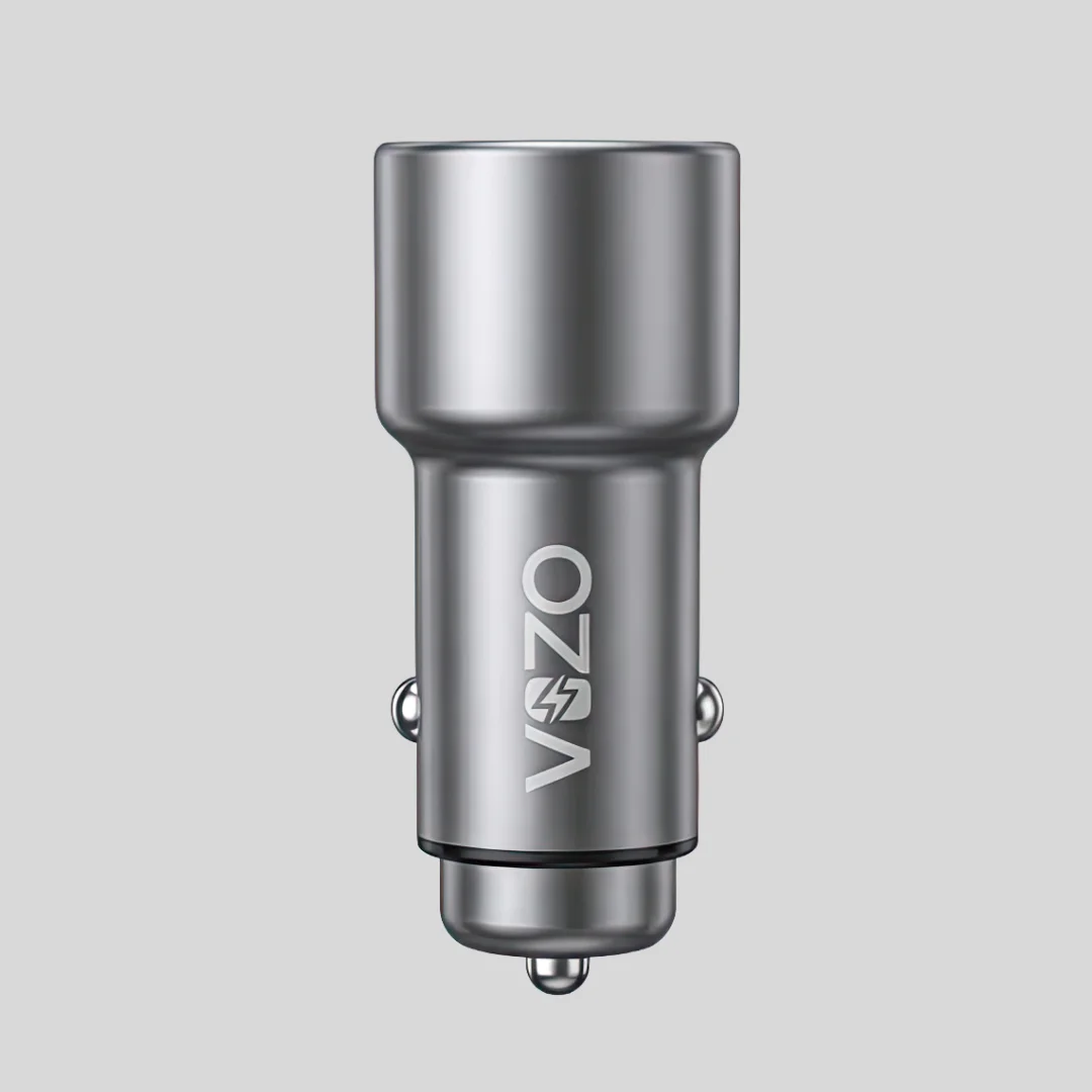Vizo CAR-45 Volt Series 45W Fast Car Charger – Dual Ports, 4-in-1 Cable