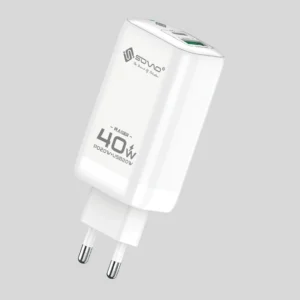 SOVO 40W Dual Port Fast Charger | USB-A + USB-C PD Wall Adapter( SG-250)
