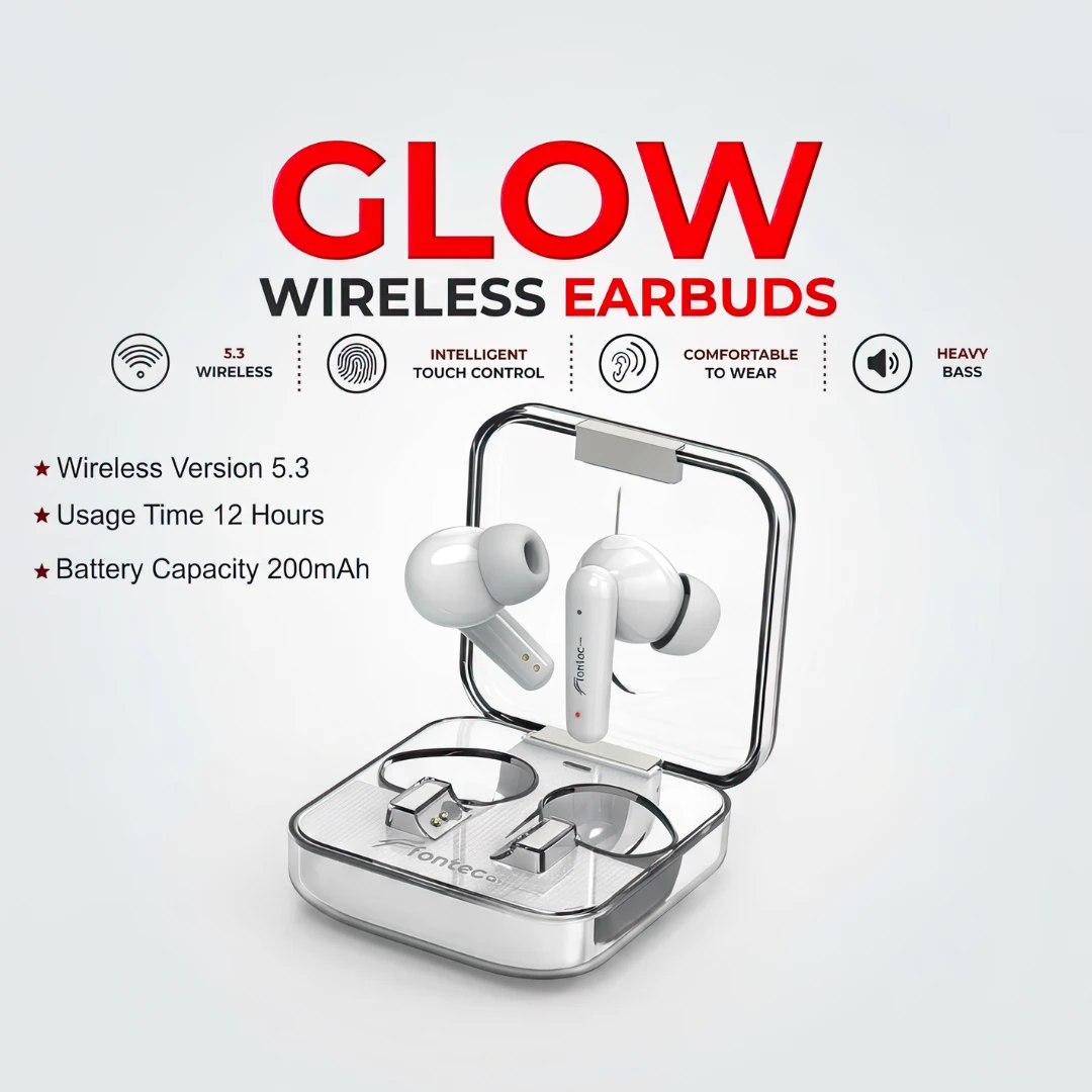 Fontec Glow Airbuds – ENC Wireless Earbuds with Deep Bass