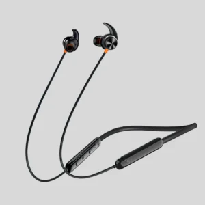 Itel Wireless Neckband N35 – Long Playtime, Bluetooth 5.3, 10mm Bass Boost Drivers & IPX5 Water Resistance (Black)
