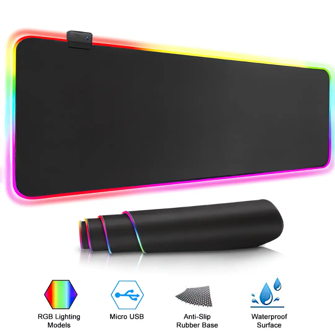RGB Gaming Mouse Pad With RGB Lights