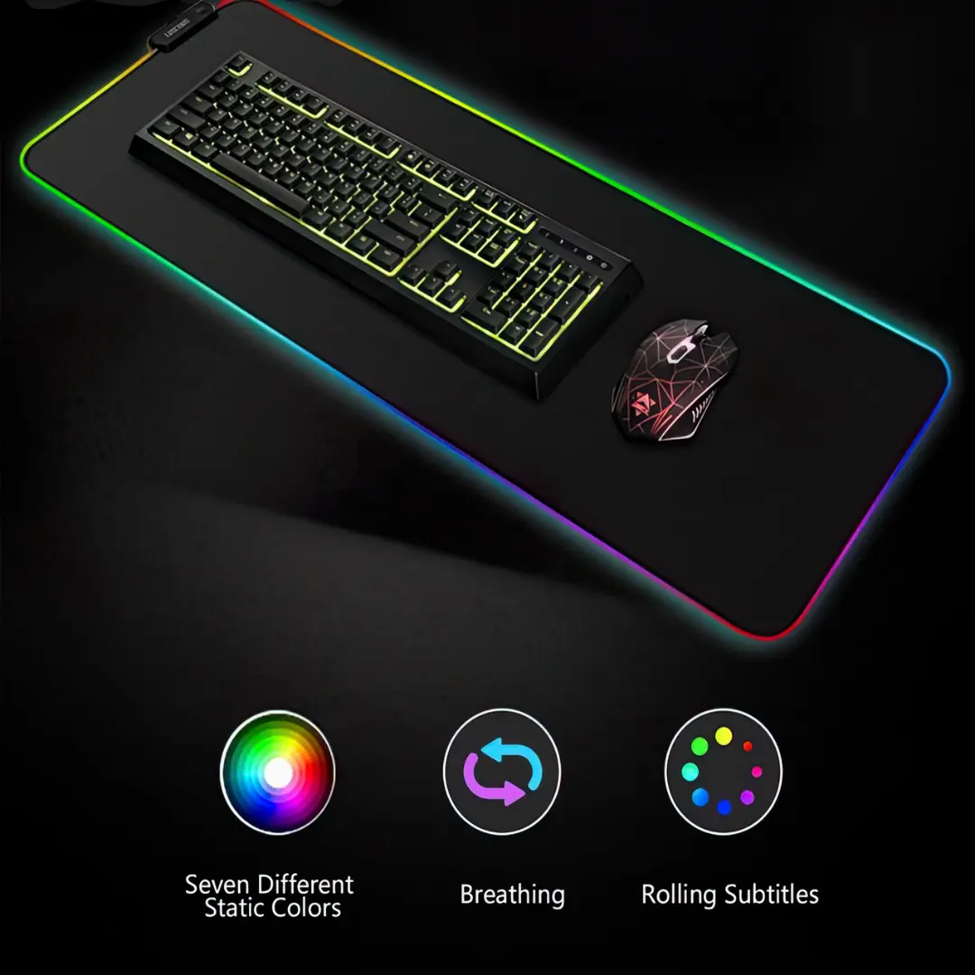 RGB Gaming Mouse Pad With RGB Lights