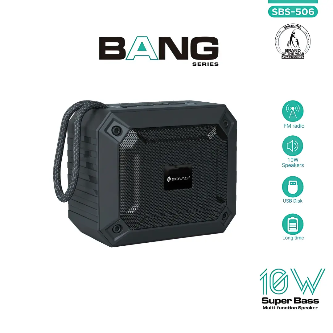 SOVO 10W Bang Bluetooth Speaker, Powerful Bass (SBS-506)