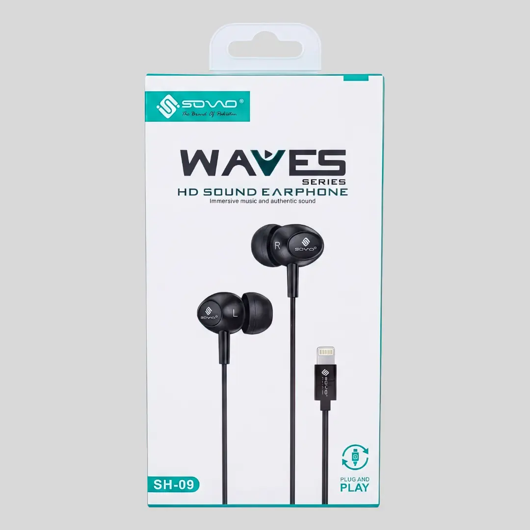 SOVO Lighting iPhone Handsfree with Heavy Bass & Gaming Support (SH-09)