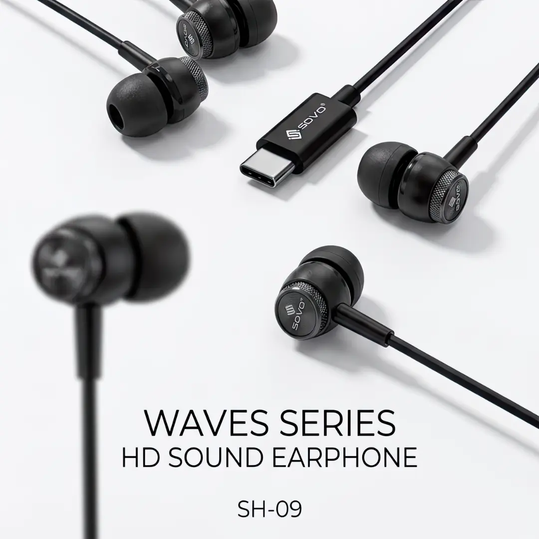 SOVO HD Sound Type-C Handsfree with Heavy Bass & Gaming Support (SH-09)
