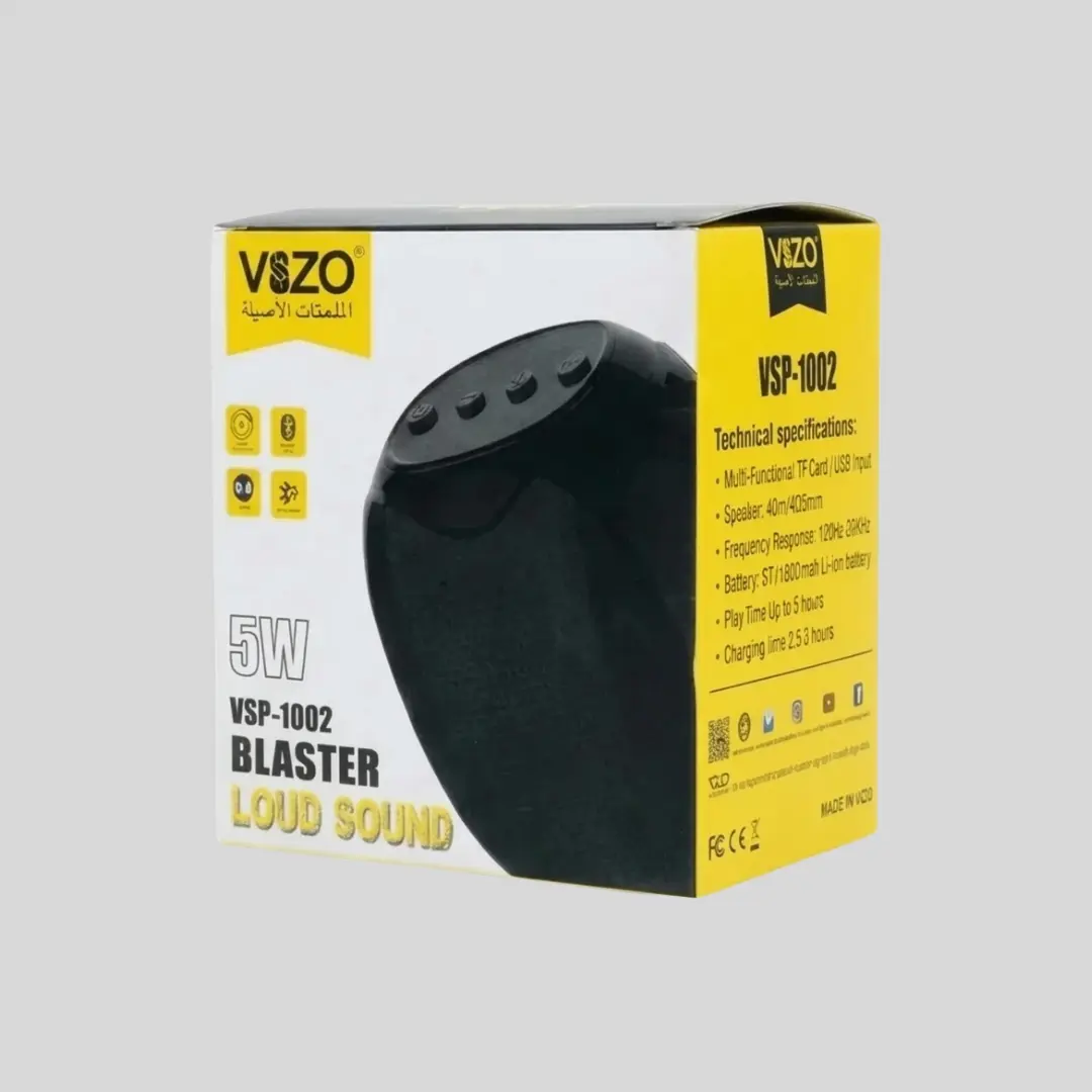 VIZO 5W Bluetooth Portable Speaker – TF Card & USB Support (VPS1002)