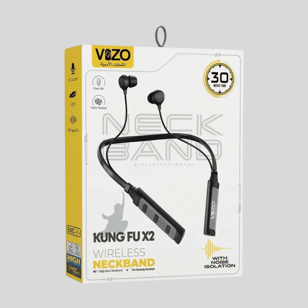 Vizo KUNG FU X2 Neckband 30 Hours Playback & Deep Bass