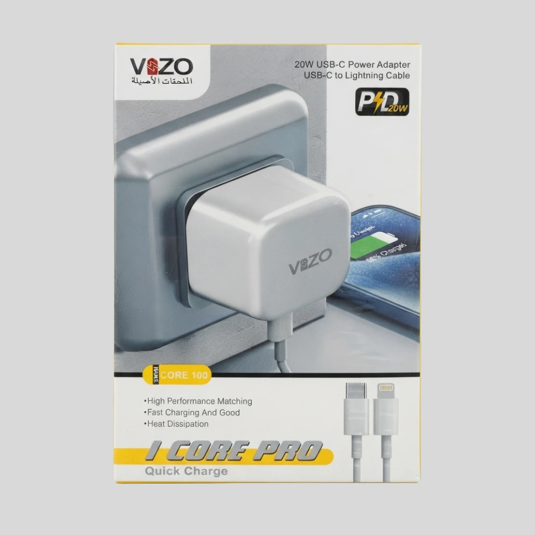 Vizo iCore Pro 20W Type-C iPhone Charger with Lightning Cable